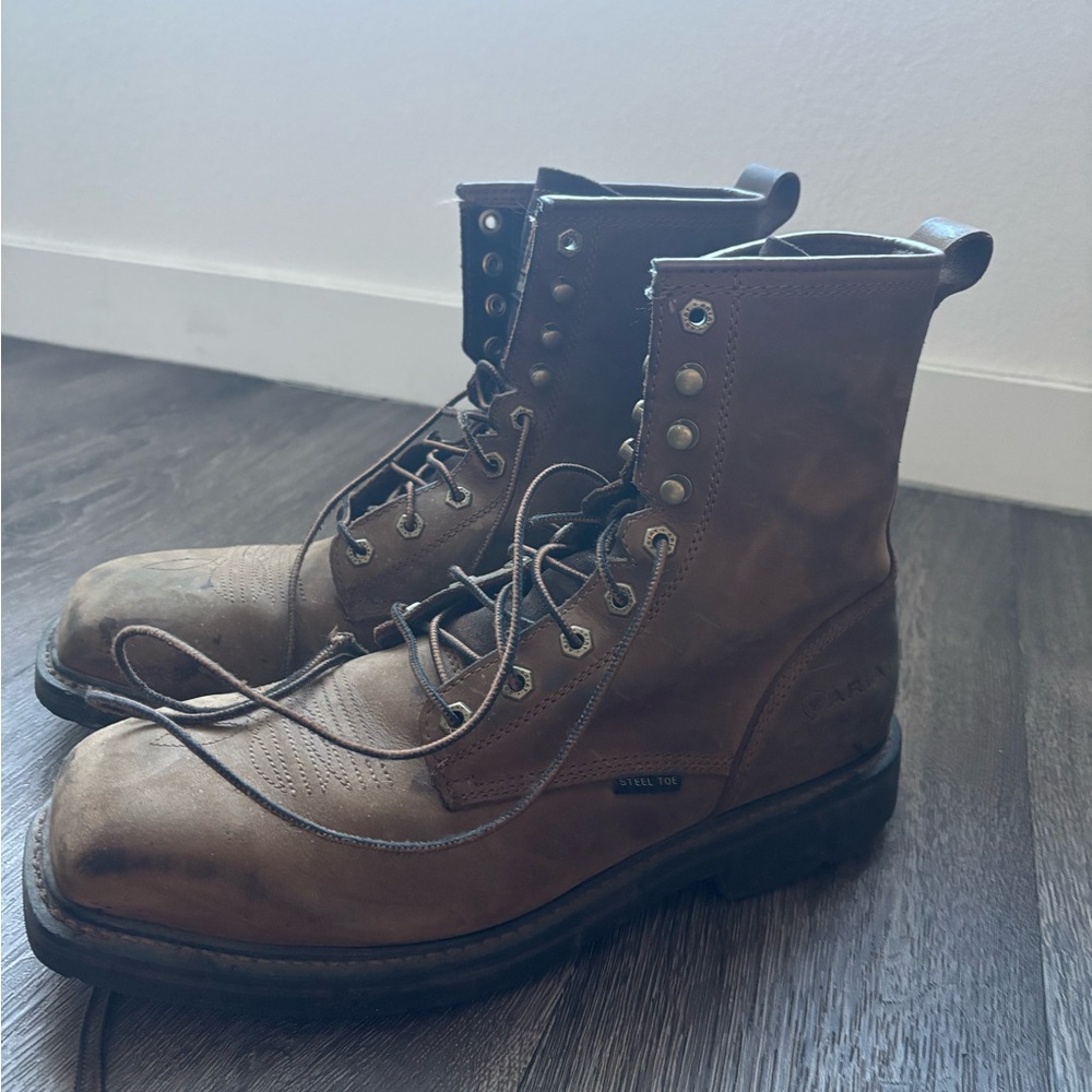Ariat Men's Brown Leather Steel Toe Boots